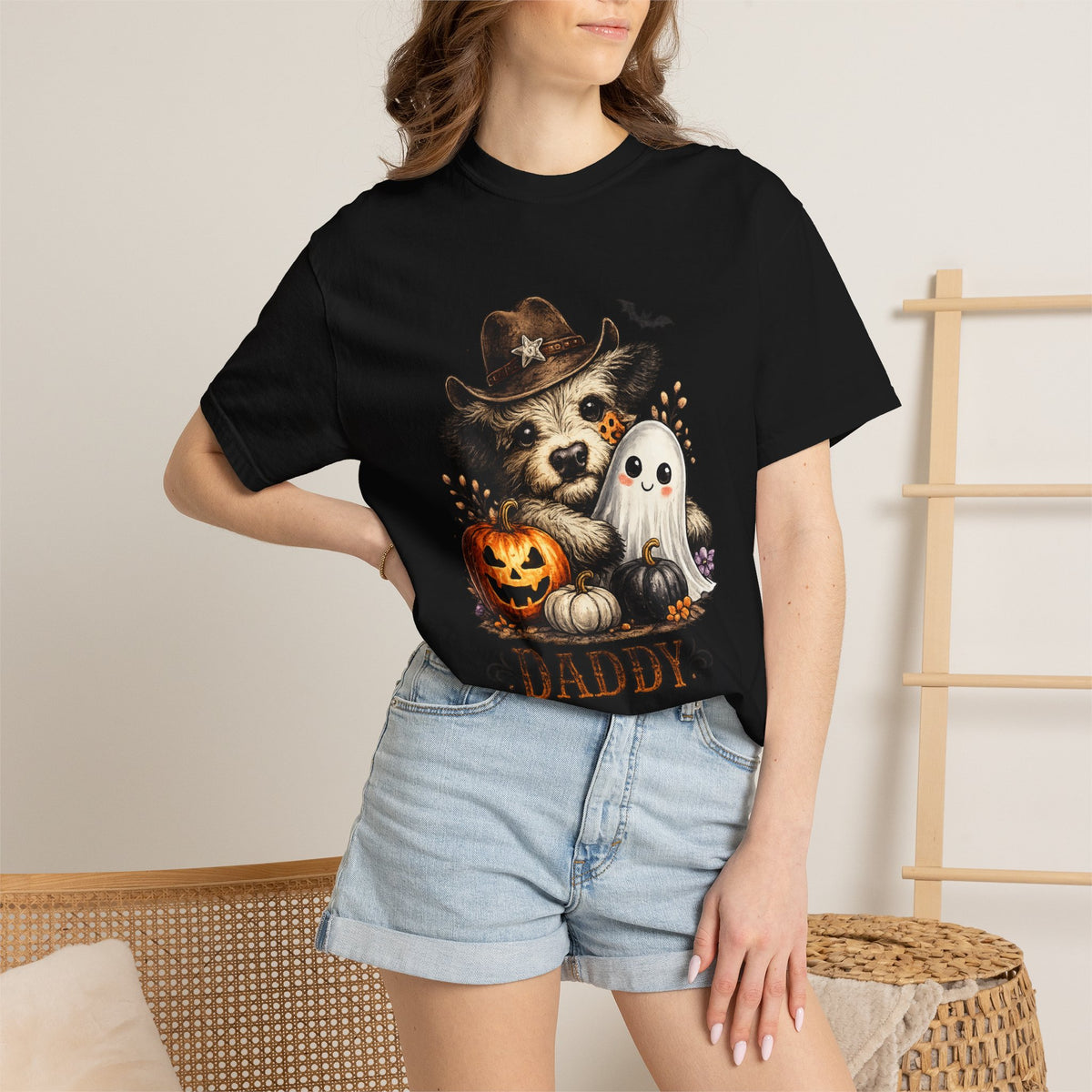 Custom Halloween Daddy Unisex Garment-Dyed T-shirt
