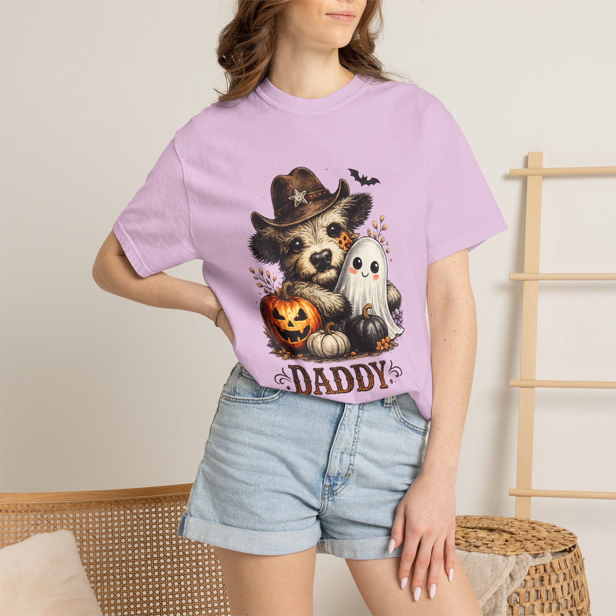 Custom Halloween Daddy Unisex Garment-Dyed T-shirt