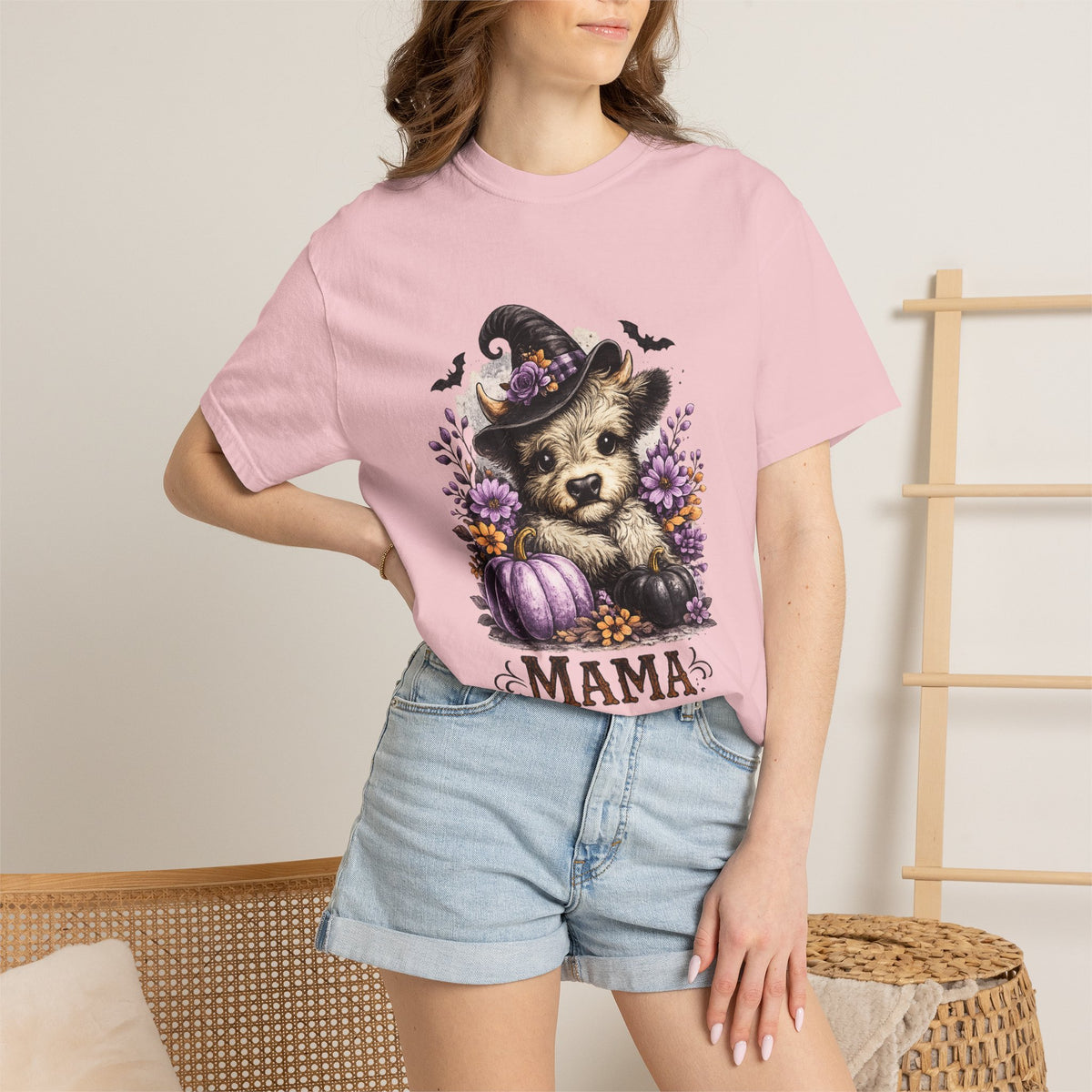 Custom Halloween MAMA Unisex Garment-Dyed T-shirt