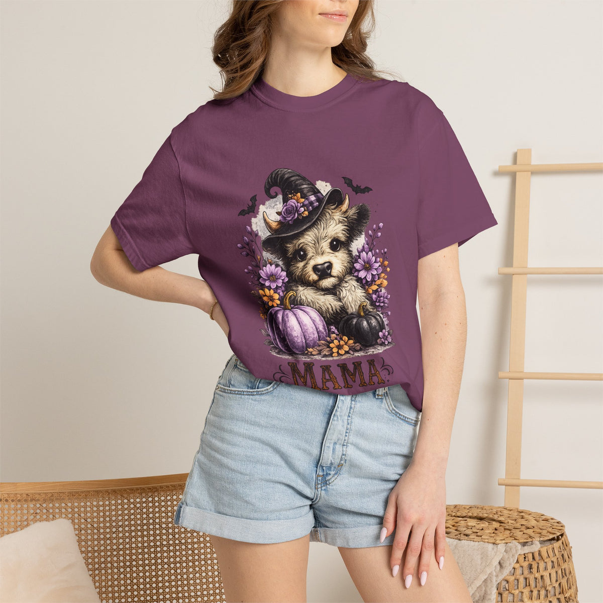 Custom Halloween MAMA Unisex Garment-Dyed T-shirt