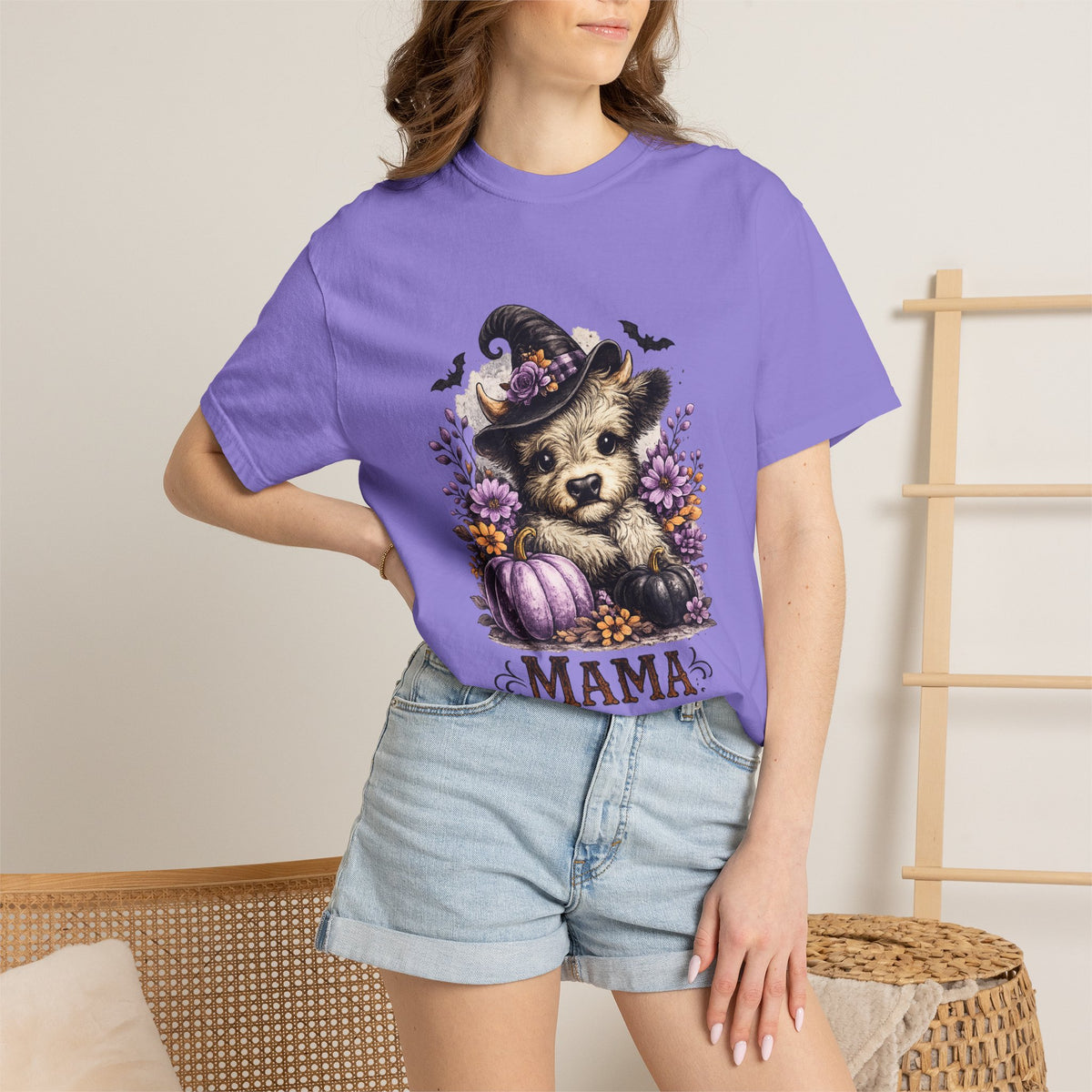 Custom Halloween MAMA Unisex Garment-Dyed T-shirt