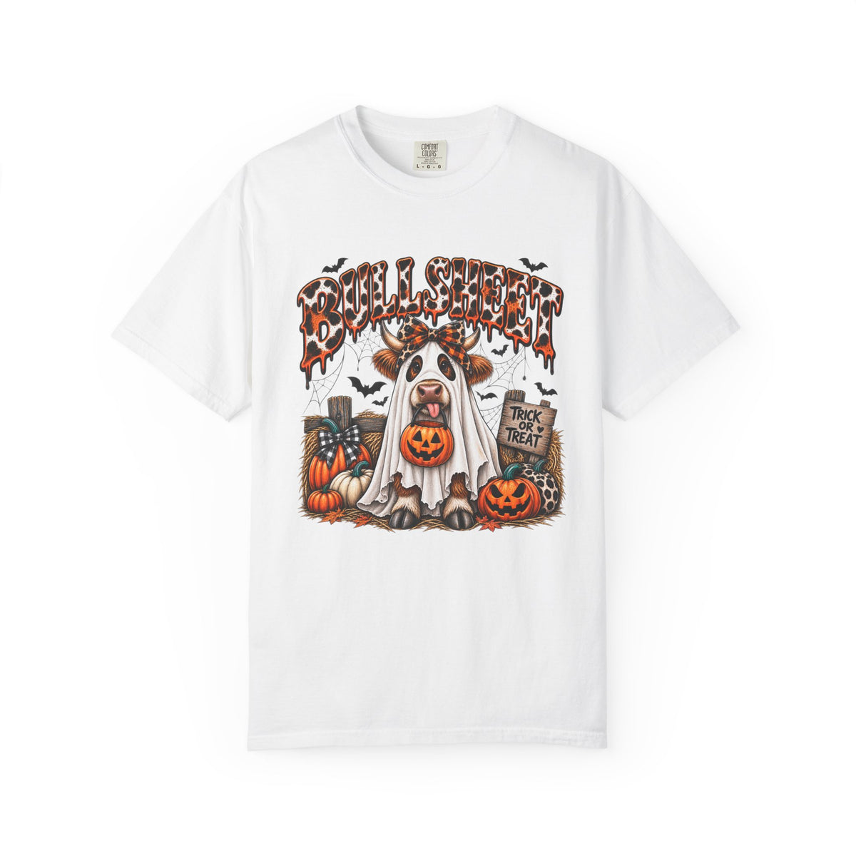 Halloween Bullsheet Unisex Garment-Dyed T-shirt