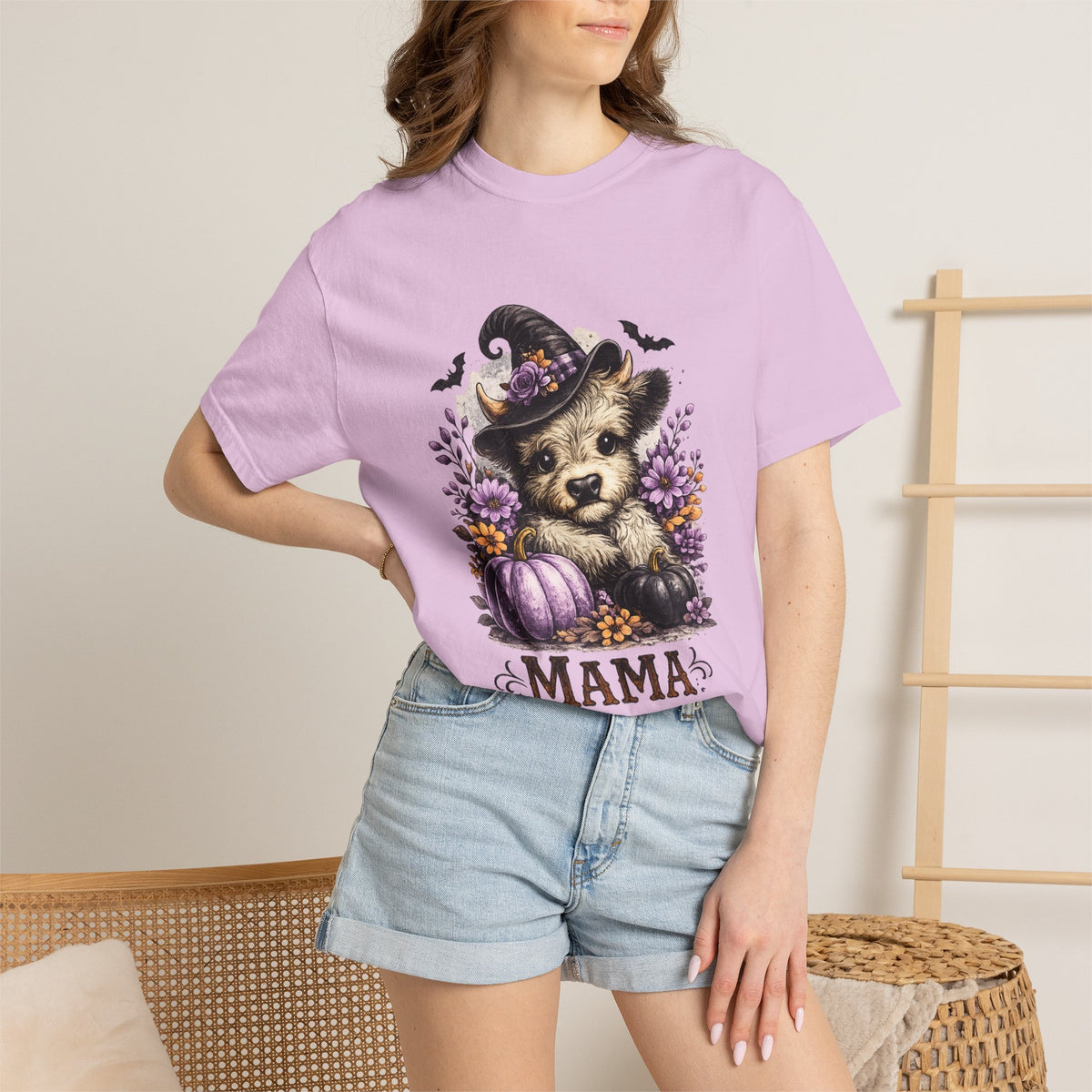Custom Halloween MAMA Unisex Garment-Dyed T-shirt