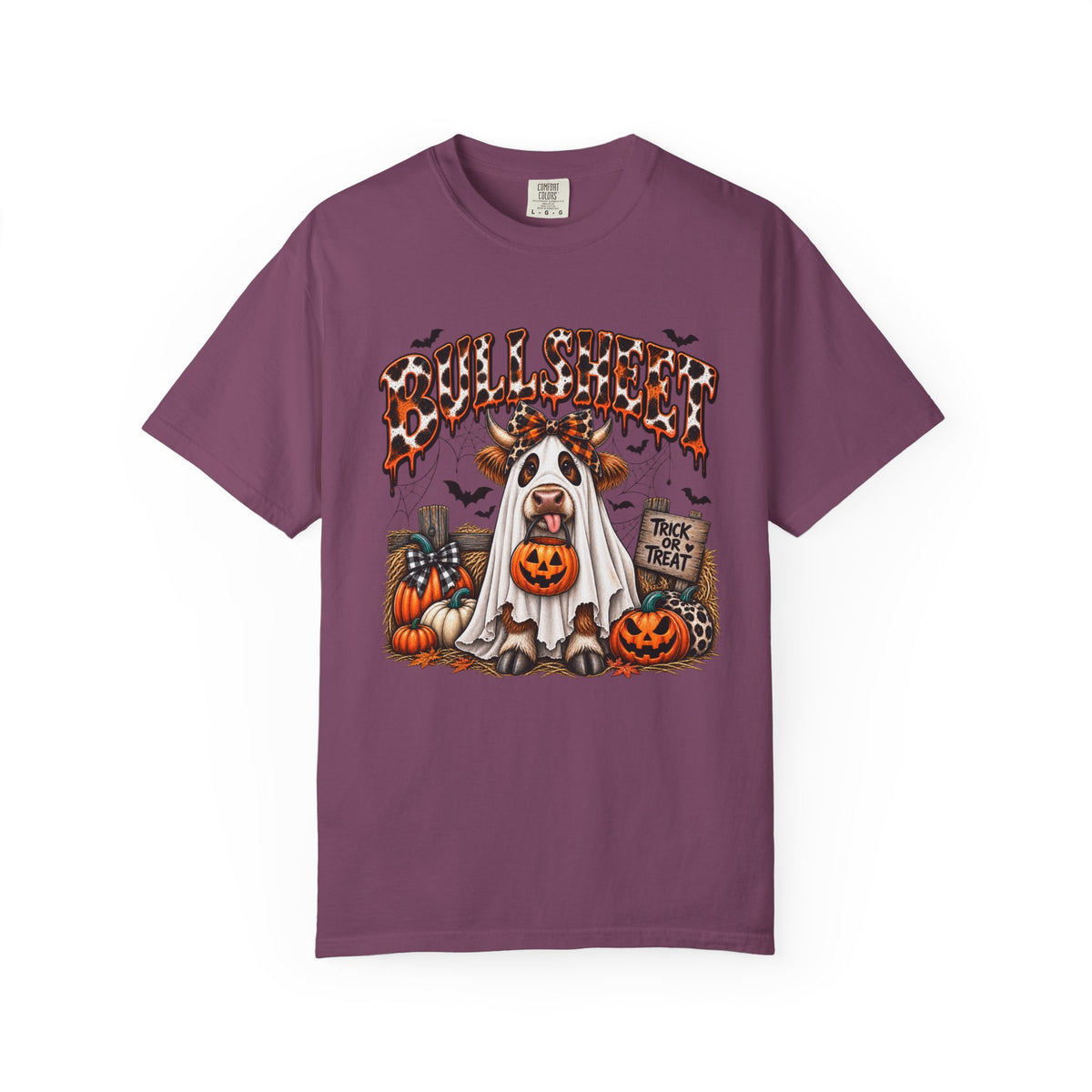 Halloween Bullsheet Unisex Garment-Dyed T-shirt