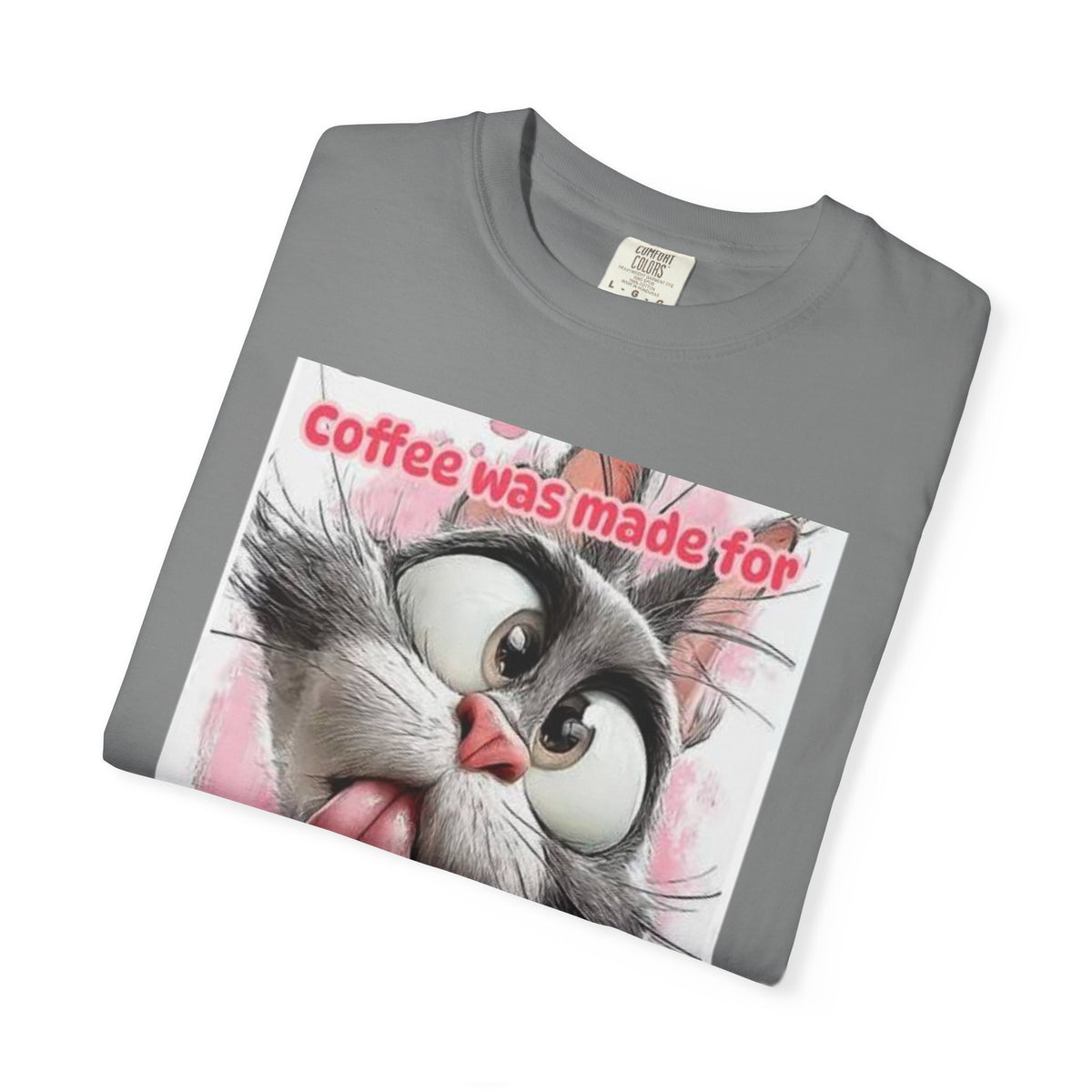 Funny Cat Coffee T-Shirt – "Coffee was made for Mondays!!! It helps it suck less!"