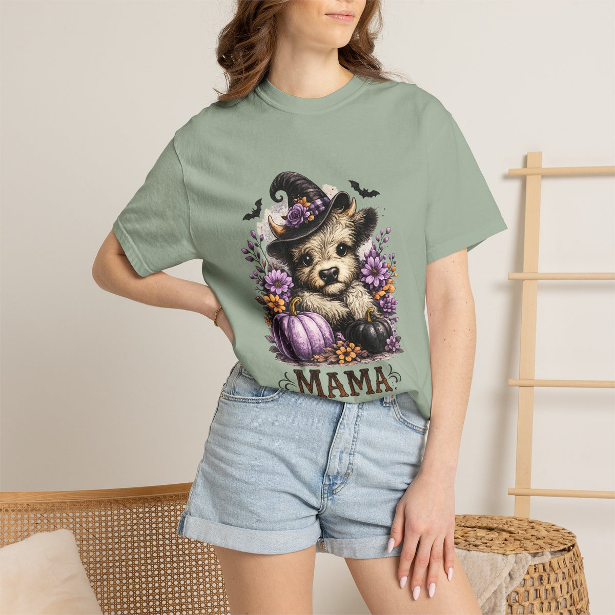 Custom Halloween MAMA Unisex Garment-Dyed T-shirt