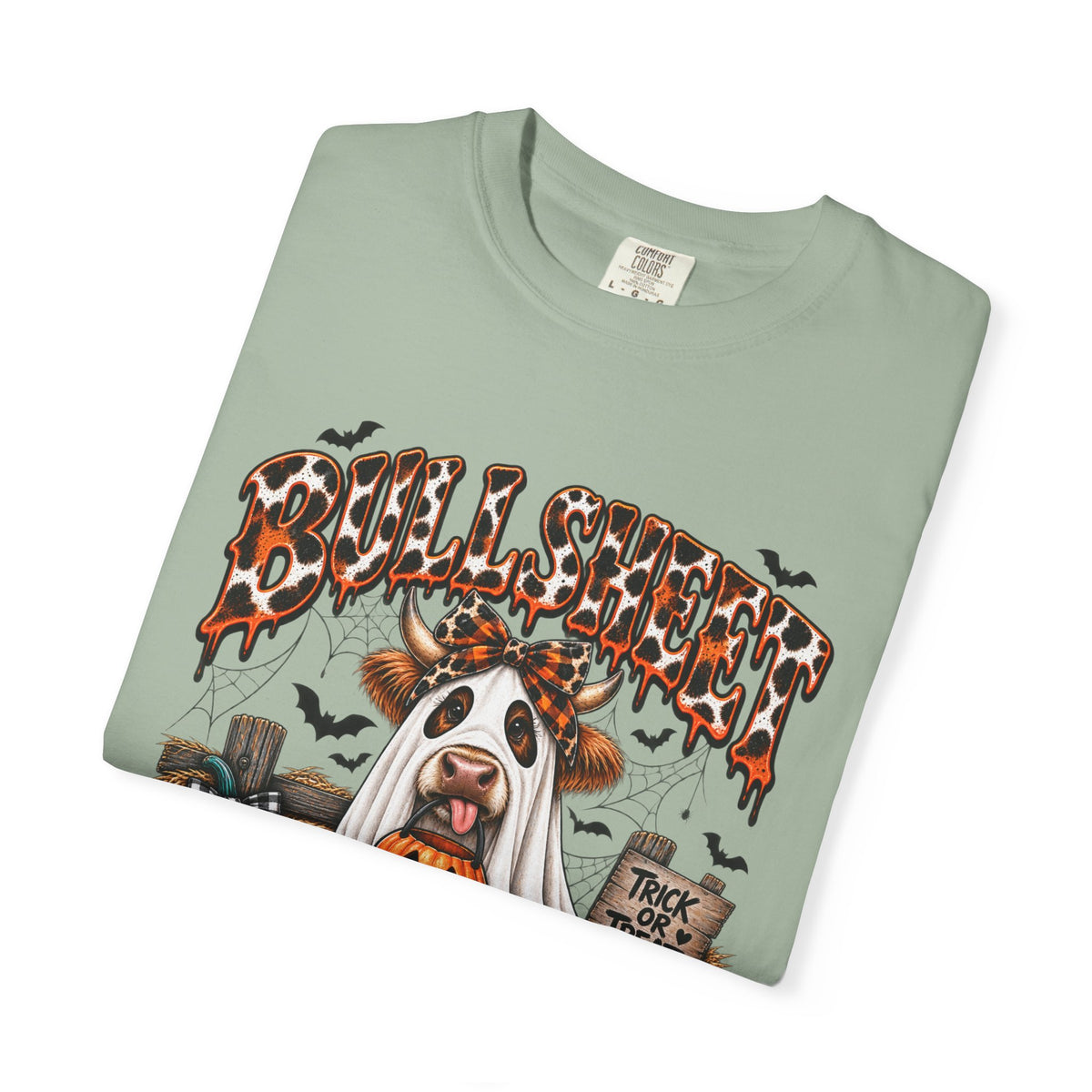 Halloween Bullsheet Unisex Garment-Dyed T-shirt