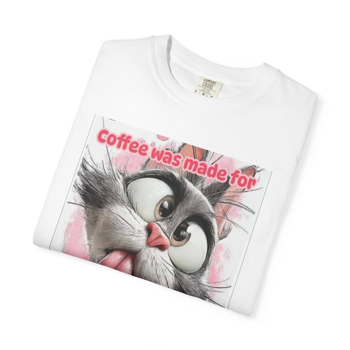 Funny Cat Coffee T-Shirt – "Coffee was made for Mondays!!! It helps it suck less!"