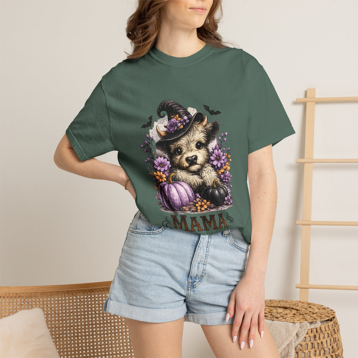 Custom Halloween MAMA Unisex Garment-Dyed T-shirt